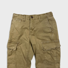 American Eagle Pants Mens 28x27 Beige Flex Slim Faded Taper Leg Trousers Cargo