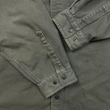 Vintage 90s L.L Bean Denim Shirt Mens XL Green Plaid Lining Workwear Button Up