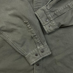 Vintage 90s L.L Bean Denim Shirt Mens XL Green Plaid Lining Workwear Button Up