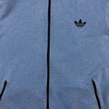Adidas Originals Tracksuit Top Mens 2XL Blue 3 Stripes Full Zip Sweatshirt