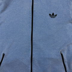 Adidas Originals Tracksuit Top Mens 2XL Blue 3 Stripes Full Zip Sweatshirt