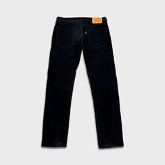Levi's 502 Pants Mens 32x32 Black Corduroy Tapered Stretch Regular Fit Mid Rise