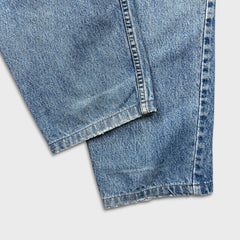 Vintage 90s Levi's 550 Jeans Men 36x27 Blue Relaxed Fit Tapered Leg Faded Denim Pants