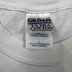 Vintage Y2K Manchester United FC T Shirt Mens Large White Enough Said Soccer Tee