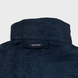 Nautica Jacket Mens XL Yellow NS83 Sailboat Logo Reversible Fleece Full Zip Coat