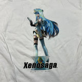 Vintage 2003 Namco Xenosaga T Shirt Mens XL White Episode 1 KOS-MOS Der Wille zur Macht Video Game Tee