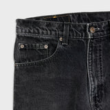 Vintage 90s Levi's 550 Jeans Mens 31x34 Black Relaxed Fit Tapered Leg Faded Dark Wash Denim Pants
