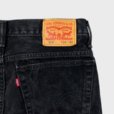 Levi's 516 Jeans Mens 32x30 Black Slim Straight Leg Dark Wash Faded Denim Pants