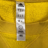 Adidas Sweatshirt Mens Small Yellow Sportswear Spell Out Pullover Crewneck