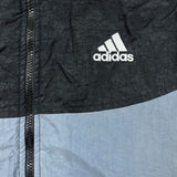 Vintage 90s Adidas Jacket Mens Large Black Essential Stripe Full Zip