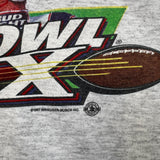 Vintage 1997 Bud Bowl X T Shirt Mens Large Grey USA Anheuser Busch Tee