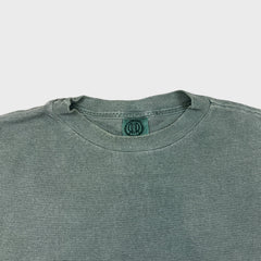 Vintage 90s Blank T Shirt Mens 2XL Green Faded Distressed Short Sleeve Tee