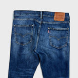 Levi's 502 Jeans Mens 34x32 Blue Regular Taper Fit Dark Wash Stretch Denim Pants