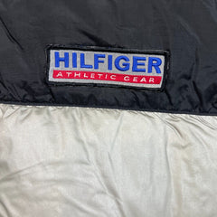 Vintage 90s Tommy Hilfiger Jacket Mens Medium Gray Athletic Gear 3M Puffer Down Coat