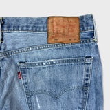 Levi's 541 Jeans Mens 36x30 Blue Athletic Taper Light Wash Distressed Denim Pants