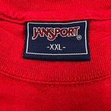 Vintage 90s Wisconsin Badgers University T Shirt Men 2XL Red Jansport Collegiate Tee