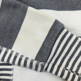 Lululemon Scuba Hoodie Womens Size 8 Gray Striped Full Zip Hooded Sweater