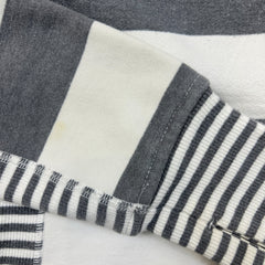 Lululemon Scuba Hoodie Womens Size 8 Gray Striped Full Zip Hooded Sweater