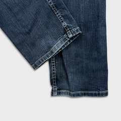 Levi's 505 Jeans Mens 34x30 Blue Regular Fit Straight Leg Dark Wash Denim Pants