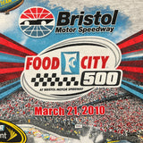 Vintage 2010 Bristol Motor Speedway T Shirt Mens Large Gray NASCAR Racing Tee