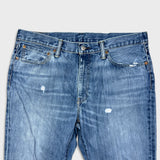 Levi's 541 Jeans Mens 36x30 Blue Athletic Taper Light Wash Distressed Denim Pants