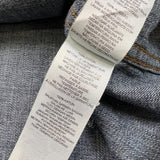 2014 Armani Exchange Denim Shirt Mens Large Blue Dark Wash Western Jean Pearl Snap