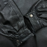 Vintage 90s Pelle Cuir Leather Jacket Mens 2XL Black Genuine Leather Quilted Lined