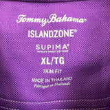 Tommy Bahama Polo Shirt Mens XL Purple Island Zone Trim Fit Short Sleeve Tee