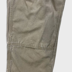 Vintage Y2K Wrangler Riggs Pants Mens 34x28 Gray Ripstop Carpenter Double Knee Cargo