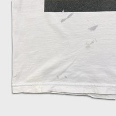 Stussy World Tour Floral T Shirt Mens Small White Distressed Faded Graphic Tee