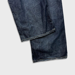 Silver Jeans Co. Zac Mens 33x34 Blue Relaxed Fit Straight Leg Dark Wash Denim Pants
