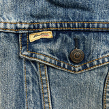 Levi's Strauss Signature Denim Jacket Mens Medium Blue Light Wash Faded Trucker
