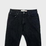 Vintage Y2K Levi's 505 Jeans Mens 32x32 Black Regular Fit Straight Leg Dark Wash Denim Pants