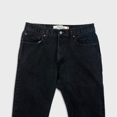Vintage Y2K Levi's 505 Jeans Mens 32x32 Black Regular Fit Straight Leg Dark Wash Denim Pants