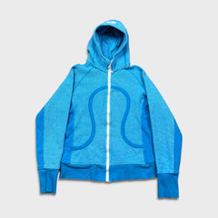 Lululemon Scuba Hoodie Womens Size 12 Blue Full Zip Sports Hooded Sweater