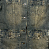 Vintage 90s Garam Debutant Japanese Denim Jacket Mens Medium Blue Sun Faded Trucker