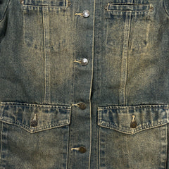 Vintage 90s Garam Debutant Japanese Denim Jacket Mens Medium Blue Sun Faded Trucker