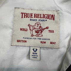 True Religion Jacket Mens Medium Black World Tour Color Block Windbreaker