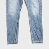 Levi's 501 S Jeans Womens 28x28 Blue Skinny Taper Leg Light Wash Faded Denim