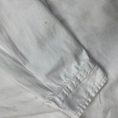 Vintage 90s Levi's Denim Shirt Mens Large White Faded Light Wash Button Up