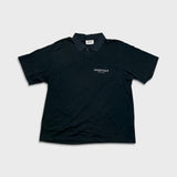 Fear of God Essentials Polo Shirt Mens Large Black Boxy Faded Wash Short Sleeve