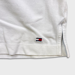 Tommy Hilfiger Sleeveless Polo Shirt Womens Medium White Stretch Tank Top