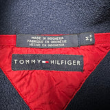 Vintage Y2K Tommy Hilfiger Fleece Mens Medium Blue Flag Pullover Full Zip Jacket
