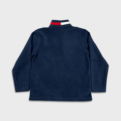 Vintage 90s Tommy Hilfiger Fleece Womens Small Blue Flag 1/4 Zip Outdoor Jacket