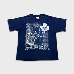 Vintage 90s Pro Player Toronto Maple Leafs Wendel Clark T Shirt Mens XL Blue USA