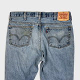 Vintage Y2K Levi's 516 Jeans Mens 36x30 Blue Slim Fit Straight Leg Light Wash Distress Denim Pants
