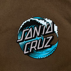 Santa Cruz T Shirt Mens Medium Brown Double Side Skateboard Graphic Tee
