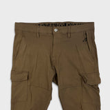 Projek Raw Pants Mens 36x29 Brown Tactical Taper Leg Casual Cargo Trousers