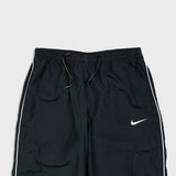 Vintage 90s Nike Sportswear Track Pants Mens Large Black Clima Fit Baggy Taper