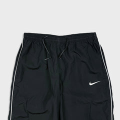 Vintage 90s Nike Sportswear Track Pants Mens Large Black Clima Fit Baggy Taper